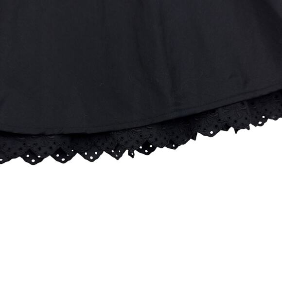 Odille 100% Cotton Circle A-Line Skirt With Scalloped Eyelet Detail Women's 4 - Picture 2 of 6